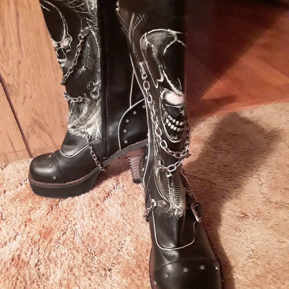 Goth Biker Boots